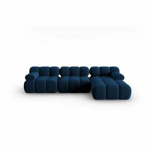 Kék bársony kanapé 285 cm Bellis – Micadoni Home kép