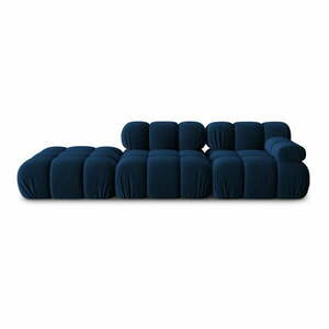 Kék bársony kanapé 282 cm Bellis – Micadoni Home kép