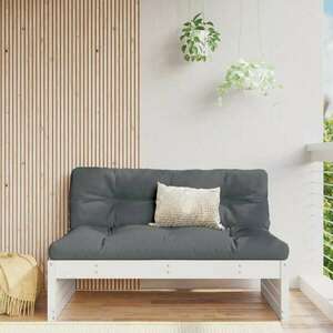 vidaXL fehér kerti tömör fenyőfa középső kanapé 120 x 80 cm kép