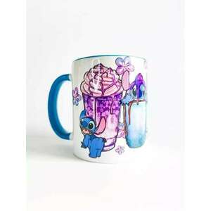 Kávés Stitch bögre - kék belsővel kép