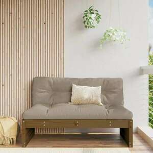 vidaXL mézbarna kerti tömör fenyőfa középső kanapé 120 x 80 cm kép