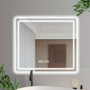 Adria 80 cm széles fali szögletes LED okostükör ambient világítás... kép