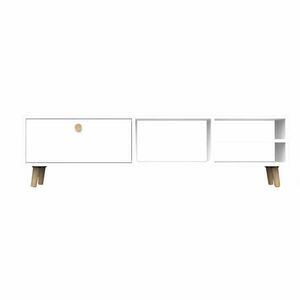 TV láda, Quasar &Co.®, nappali bútor, 140 x 30 x 39 cm, MDF, fehér kép