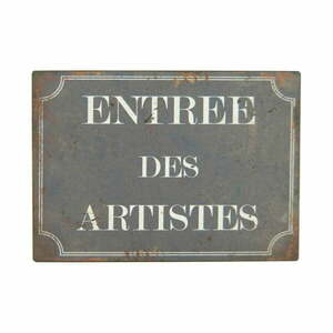 Fém falitábla 21x15 cm Entrée des Artistes – Antic Line kép