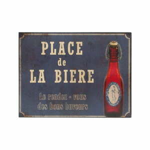 Fém falitábla 33x25 cm Place De La Biere – Antic Line kép