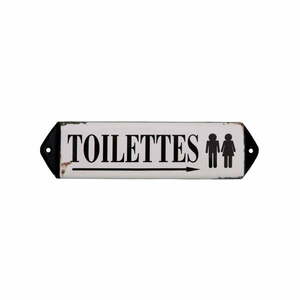 Fém falitábla 30, 5x7 cm Toilettes – Antic Line kép