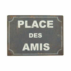 Fém falitábla 21x15 cm Place des Amis – Antic Line kép