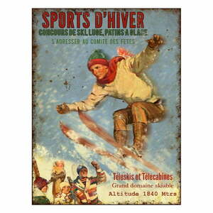 Fém falitábla 25x33 cm Sports d'Hiver – Antic Line kép