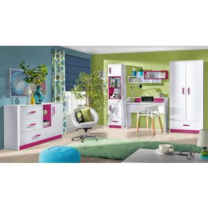 Ifjúsági szoba készlet Akron K107 (Fehér + Rózsaszín) kép