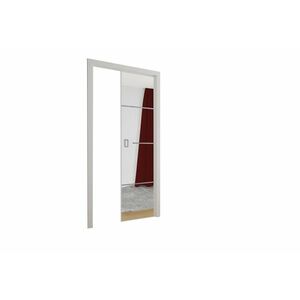 EVAN 2 tolóajtó tükörrel + ajtókeret, 90x205, fehér kép