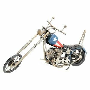 Chopper dekorációs motorkerékpár modell, kék kép