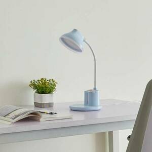 Lindby Zephyra LED asztali lámpa, CCT, 8W, kék kép