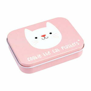 Cookie The Cat rózsaszín ragtapasztartó doboz - Rex London kép