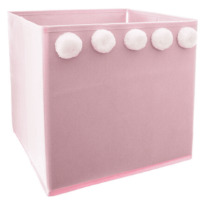 POMPOME rózsaszín összecsukható doboz pomponokkal kép