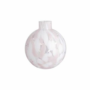 CONFETTI mini gömb üveg váza, rózsaszín Ø 10cm kép