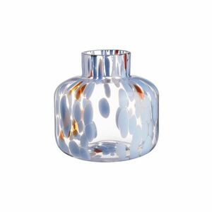 CONFETTI mini üveg váza, pasztell kék Ø10cm kép
