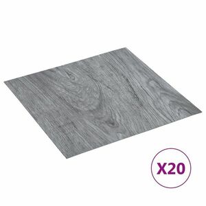 vidaXL 20 db világosszürke öntapadó PVC padlólap 1, 86 m² kép