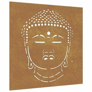 vidaXL Buddha fej mintás corten acél kerti faldísz 105 x 55 cm kép