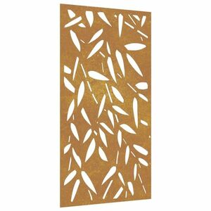 vidaXL bambuszlevél-mintás corten acél kerti faldísz 105 x 55 cm kép