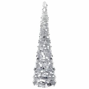 vidaXL ezüstszínű pop-up PET műkarácsonyfa 150 cm kép