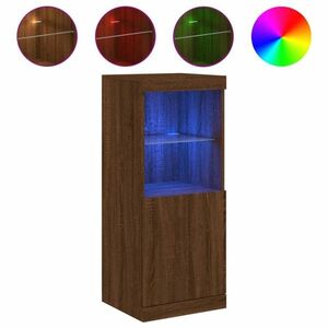vidaXL barna tölgy színű tálalószekrény LED-ekkel 41 x 37 x 100 cm kép