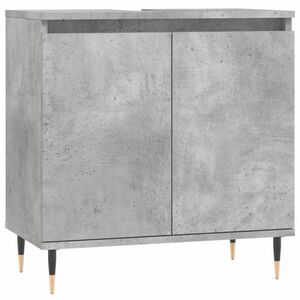 vidaXL betonszürke szerelt fa fürdőszobaszekrény 58x33x60 cm kép