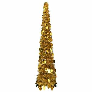 vidaXL aranyszínű pop-up PET műkarácsonyfa 120 cm kép