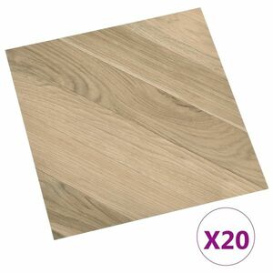 vidaXL 20 db barna csíkos öntapadó PVC padlólap 1, 86 m² kép
