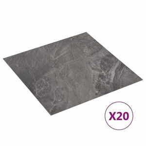 vidaXL 20 db fekete mintás öntapadó PVC padlólap 1, 86 m² kép