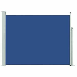 vidaXL kék kihúzható oldalsó teraszi napellenző 140 x 500 cm kép