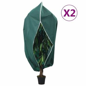 vidaXL 2 db növényvédő huzat cipzárral 70 g/m² 3, 93 x 3, 5 m kép