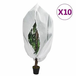 vidaXL 10 db növényvédő huzat cipzárral 70 g/m² 1, 2x1, 8 m kép