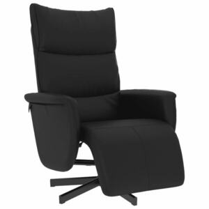 vidaXL fekete műbőr dönthető fotel lábtartóval kép