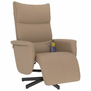 vidaXL kávészínű műbőr dönthető fotel lábtartóval kép