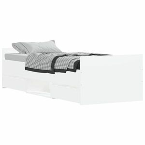 vidaXL fehér ágykeret fej- és lábtámlával 75 x 190 cm kép