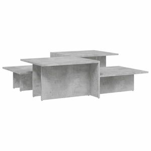vidaXL 2 db betonszürke szerelt fa dohányzóasztal kép