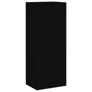 vidaXL fekete szerelt fa fali TV-szekrény 40, 5 x 30 x 102 cm kép