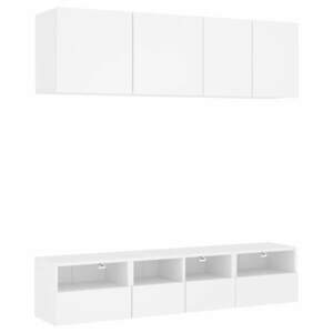 vidaXL 5 darab fehér szerelt fa falra szerelhető TV-bútor kép