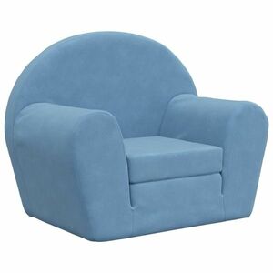 vidaXL kék puha plüss gyerek kanapéágy kép