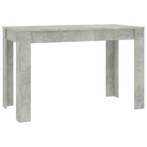 vidaXL betonszürke forgácslap étkezőasztal 120 x 60 x 76 cm kép