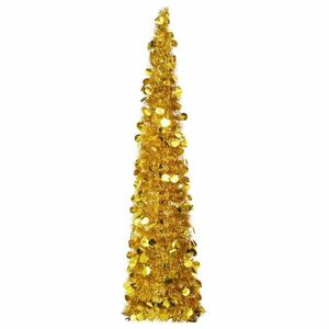 vidaXL aranyszínű pop-up PET műkarácsonyfa 150 cm kép