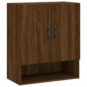 vidaXL barna tölgyszínű szerelt fa fali szekrény 60 x 31 x 70 cm kép