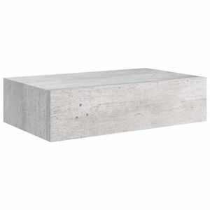 vidaXL betonszürke MDF falra szerelhető fiókos polc 40 x 23, 5 x 10 cm kép