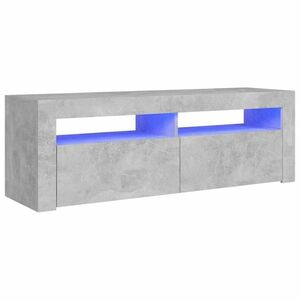 vidaXL betonszürke TV-szekrény LED-világítással 120 x 35 x 40 cm kép