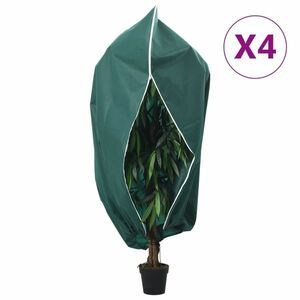 vidaXL 4 db növényvédő huzat cipzárral 70 g/m² 3, 14 x 2, 5 m kép