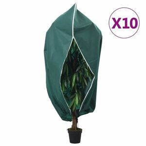 vidaXL 10 db növényvédő huzat cipzárral 70 g/m² 1, 2x1, 8 m kép