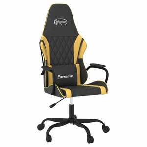 vidaXL aranyszínű műbőr gamer szék kép