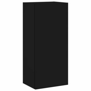 vidaXL fekete szerelt fa fali TV-szekrény 40, 5 x 30 x 90 cm kép