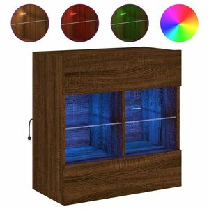 vidaXL barna tölgyszínű fali TV-szekrény LED-del 58, 5x30x60, 5 cm kép