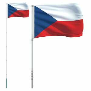 vidaXL cseh alumínium zászló és rúd 5, 55 m kép
